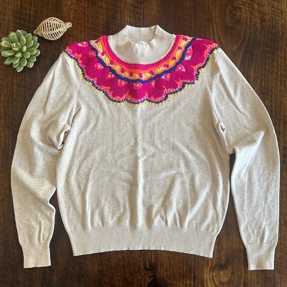 CAbi | Winsome Pullover Turtleneck Embroidered Sweater, NWT - Picture 2 of 8